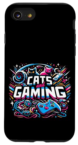 Cats And Gaming Katzen Gamer Geek ||||-- Hülle für iPhone SE (2020) / 7 / 8 von Feline Gamer will