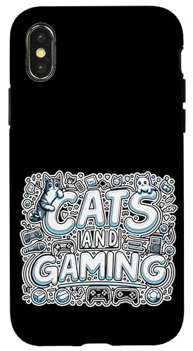 Cats And Gaming Katzen Gamer Geek |||----- Hülle für iPhone X/XS von Feline Gamer will