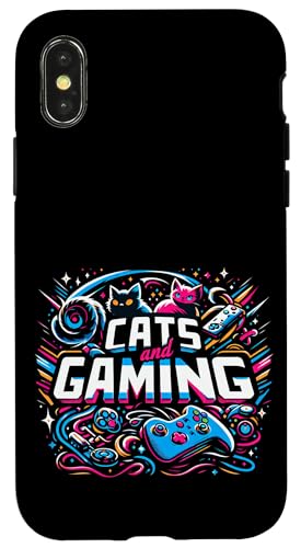 Cats And Gaming Katzen Gamer Geek ||||-- Hülle für iPhone X/XS von Feline Gamer will