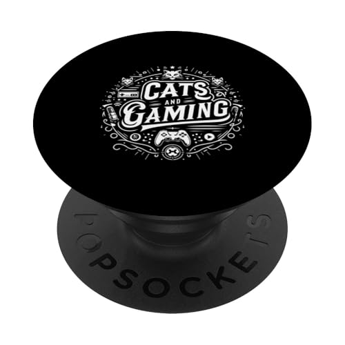 Cats And Gaming Katzen Gamer Geek |||---- PopSockets Klebender PopGrip Cats And Gaming Katzen Gamer Geek |||---- PopSockets Klebender PopGrip von Feline Gamer will