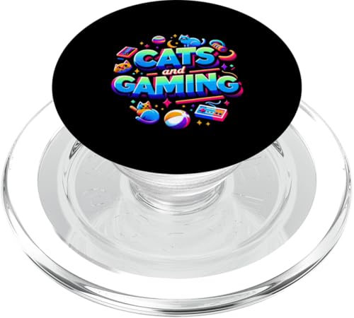 Cats And Gaming Katzen Gamer Geek ||||- PopSockets PopGrip für MagSafe Cats And Gaming Katzen Gamer Geek ||||- PopSockets PopGrip für MagSafe von Feline Gamer will