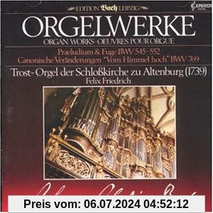 Orgelwerke - Trost-Orgel der Schloßkirche zu Altenburg (1739) von Felix Friedrich