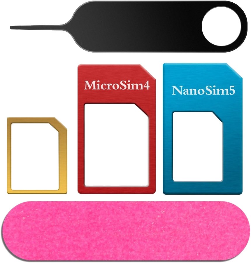 SIM Adapter microSIM + NanoSIM 5-in-1 Set SIM Adapter microSIM + NanoSIM 5-in-1 Set von Felixx Premium