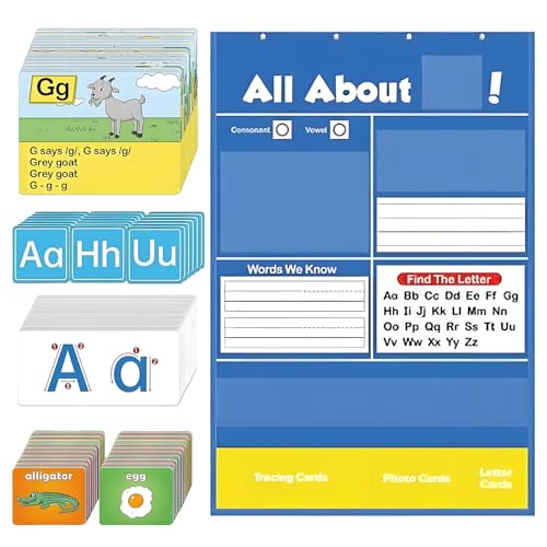 Fellflying Stecktafel Für Alphabet-Lernen - Umfassende Alphabet-Lerntafel - Interaktives Übungstool für Buchstabenschreiben in Vorschule, Homeschooling & Klassenzimmer von Fellflying