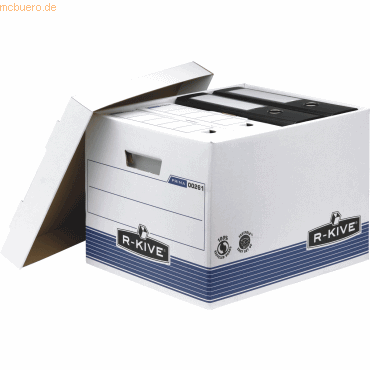10 x Fellowes Archivbox R-Kive Prima 330x285x390mm blau/schwarz/weiß 10 x Fellowes Archivbox R-Kive Prima 330x285x390mm blau/schwarz/weiß von Fellowes
