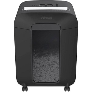 AKTION: Fellowes Powershred LX85 Aktenvernichter mit Partikelschnitt P-4, 4 x 40 mm, bis 12 Blatt, schwarz mit CashBack von Fellowes