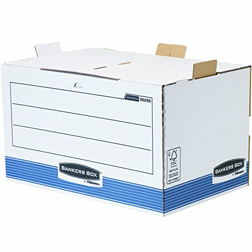 Bankers Box of 5 by Fellowes Prima Archivcontainer blau/weiß von Fellowes