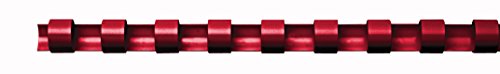 Fellowes 5348403 Plastikbinderücken, rund, 25 mm, rot, 50 Stück von Fellowes