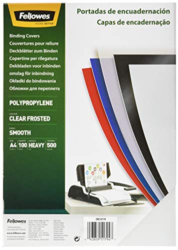 Fellowes 54770 - Deckblatt aus Polypropylen in A4, transluzent Fellowes 54770 - Deckblatt aus Polypropylen in A4, transluzent von Fellowes