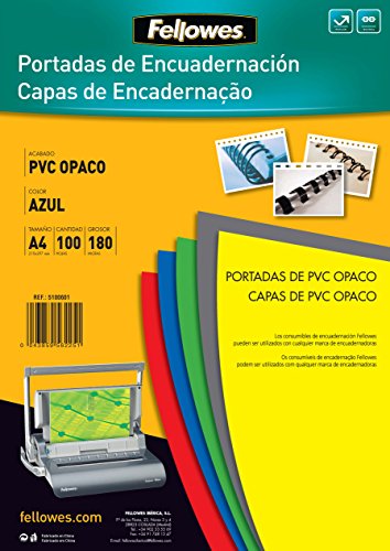 Fellowes 936641 - Deckblätter en PVC 100 Stück, blau matt Fellowes 936641 - Deckblätter en PVC 100 Stück, blau matt von Fellowes