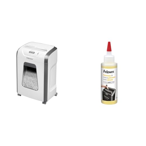 Fellowes Aktenvernichter, Papierschredder für 12 Blatt Partikelschnitt & Aktenvernichter-Öl, Inhalt: 120 ml, zur Pflege von Partikelschnitt- und Mikroschnitt Aktenvernichtern, einfache Dosierung Fellowes Aktenvernichter, Papierschredder für 12 Blatt Partikelschnitt & Aktenvernichter-Öl, Inhalt: 120 ml, zur Pflege von Partikelschnitt- und Mikroschnitt Aktenvernichtern, einfache Dosierung von Fellowes