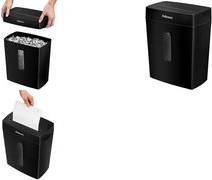 Fellowes Aktenvernichter Powershred P-42C, schwarz Partikelschnitt: 4 x 34 mm, Schnittleistung: 8 Blatt, - 1 Stück (5012501) von Fellowes