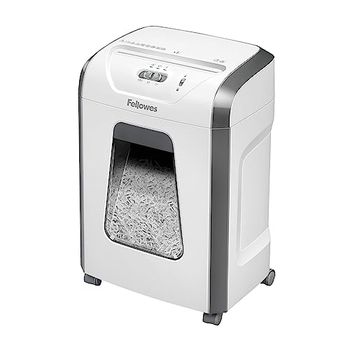 Fellowes Aktenvernichter für das Büro zu Hause - 15 Blatt Querschnitt Aktenvernichter für den Schreibtisch - Powershred 15C Home Shredder mit 19L Auszugsbehälter - Hochsicherheitsstufe-P4 - Weiß von Fellowes