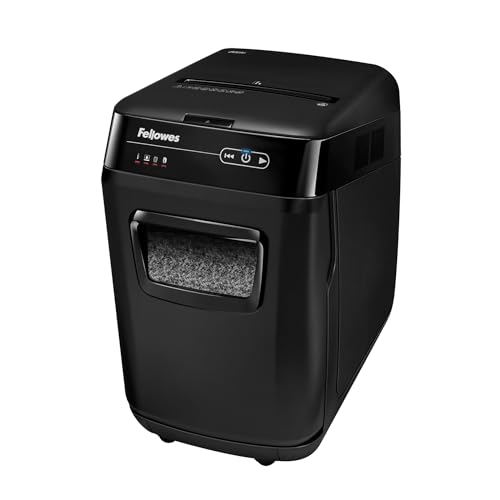 Fellowes Automatischer Aktenvernichter AutoMax 200M - bis zu 200 Blatt gleichzeitig (Mikropartikel, P-5), 1-3 Nutzer von Fellowes