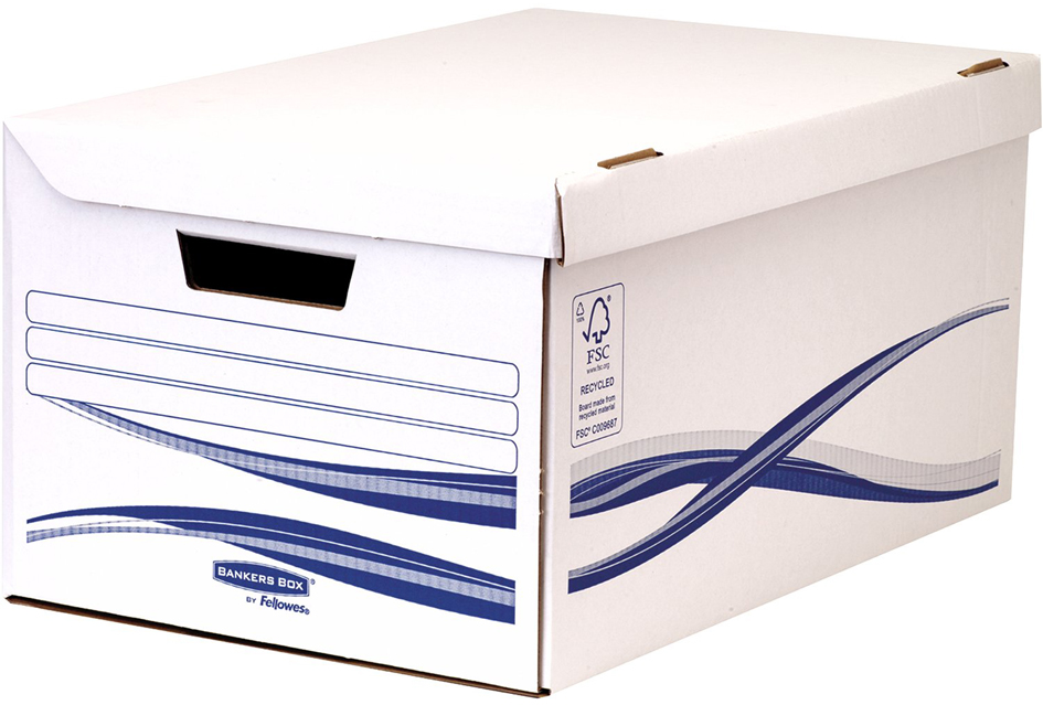 Fellowes BANKERS BOX Basic Archiv-Klappdeckelbox Maxi, blau von Fellowes