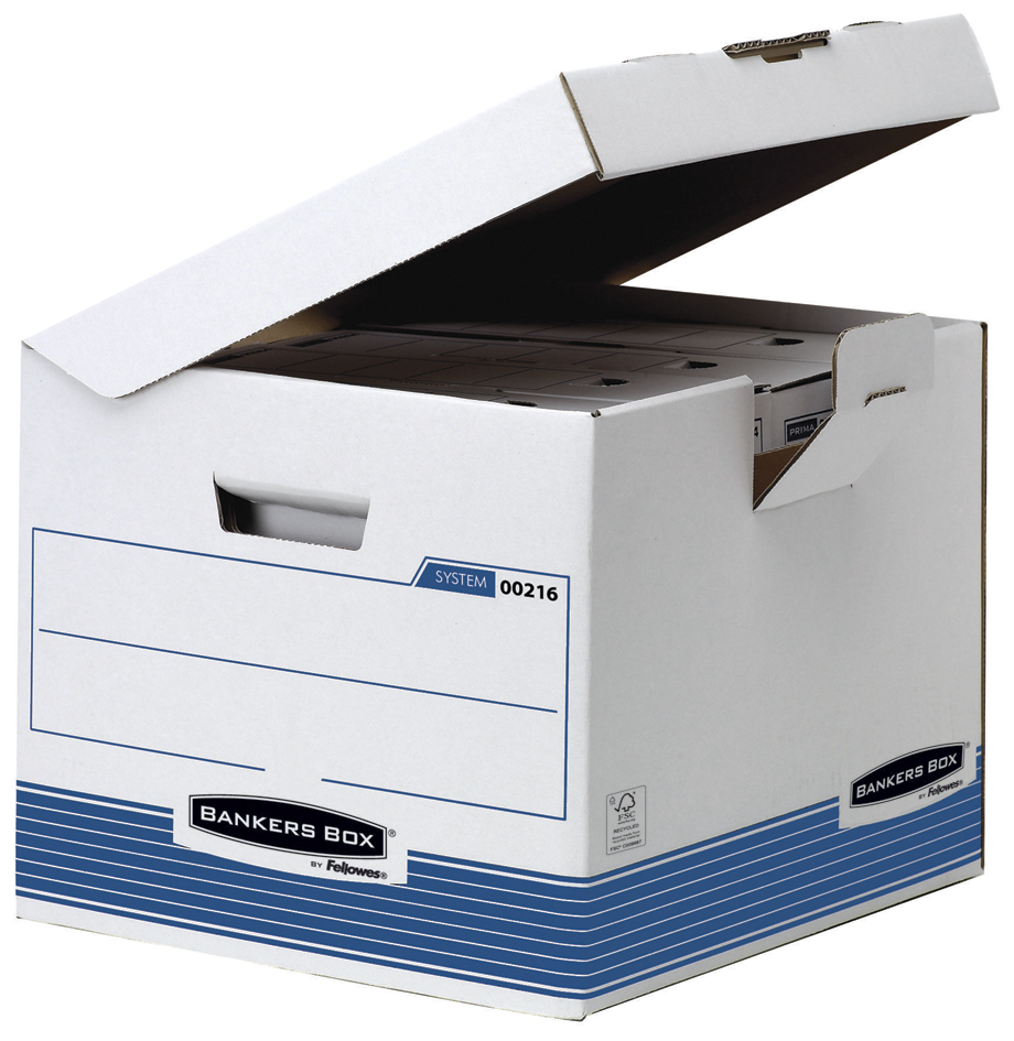Fellowes BANKERS BOX SYSTEM Archiv-Klappdeckelbox Kubus von Fellowes