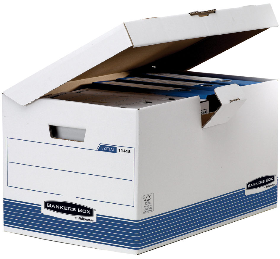 Fellowes BANKERS BOX SYSTEM Archiv-Klappdeckelbox Maxi, blau Fellowes BANKERS BOX SYSTEM Archiv-Klappdeckelbox Maxi, blau von Fellowes