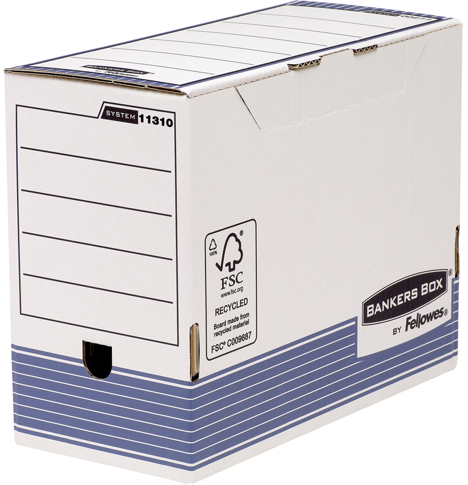 Fellowes BANKERS BOX SYSTEM Archiv-Schachtel, blau, (B)150mm von Fellowes