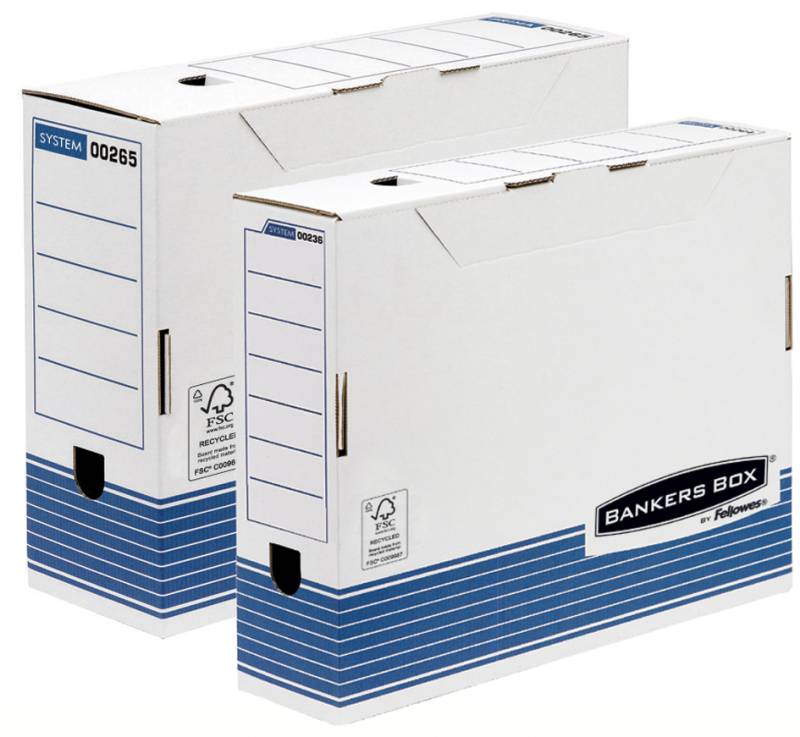 Fellowes BANKERS BOX SYSTEM Archiv-Schachtel, blau, (B)80 mm von Fellowes