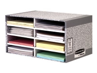 Fellowes Bankers Box System Schreibtischmanager, Karton, Papier, Grau, A4, Briefumschlag, Mappe, Brief, Hinweis, 1,05 kg, 230 x 310 x 55 mm von Fellowes