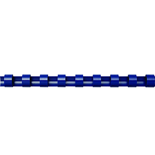 Fellowes Binderücken für Plastikbindung, 14 mm Durchmesser, 21 Ringe, für A4 Dokumente, blau, Packung mit 100 Stück von Fellowes