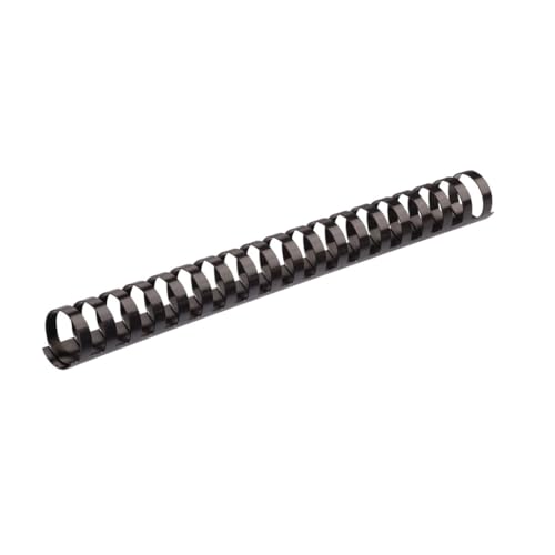 Fellowes Binderücken für Plastikbindung, 14 mm Durchmesser, 21 Ringe, für A4 Dokumente, schwarz, Packung mit 25 Stück Fellowes Binderücken für Plastikbindung, 14 mm Durchmesser, 21 Ringe, für A4 Dokumente, schwarz, Packung mit 25 Stück von Fellowes