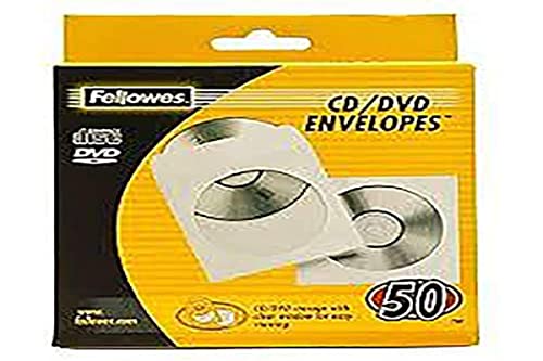Fellowes CD/DVD-Umschlag (100 mm Sichtfenster, 50 Stück) weiß von Fellowes