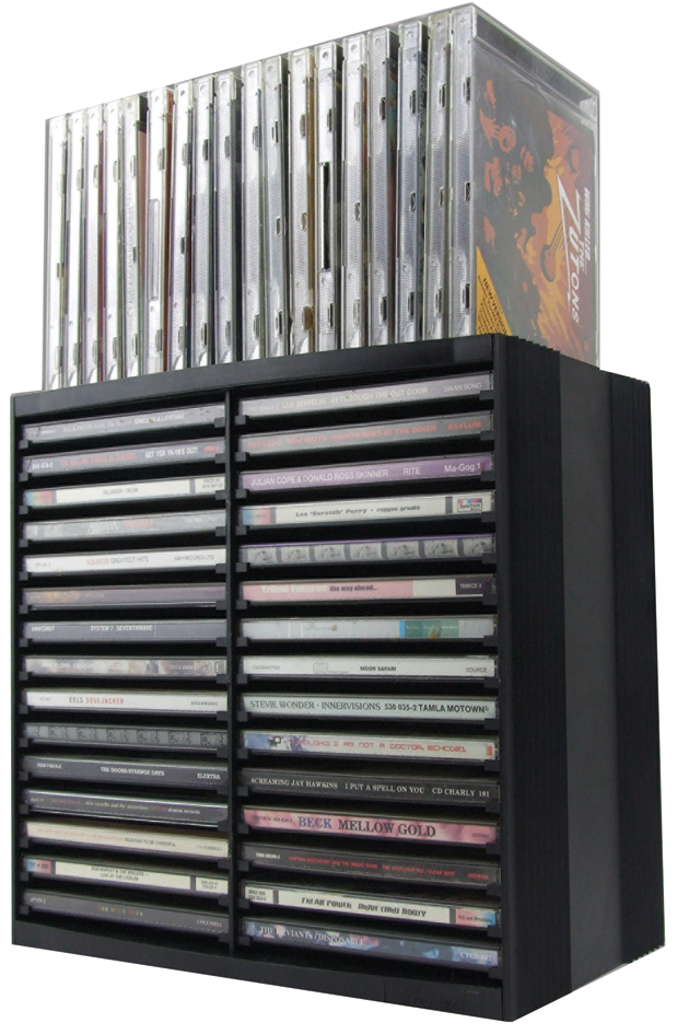 Fellowes CD-/DVD-Ablagebox Spring, schwarz, für 30 CDs von Fellowes
