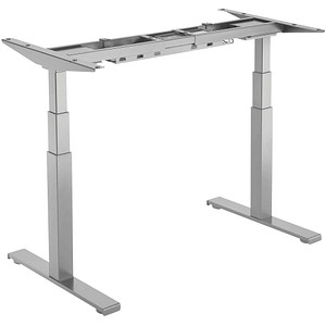 Fellowes Cambio elektrisch höhenverstellbares Schreibtischgestell silber ohne Tischplatte, T-Fuß-Gestell silber 100,0 - 180,0 x 80,0 cm von Fellowes