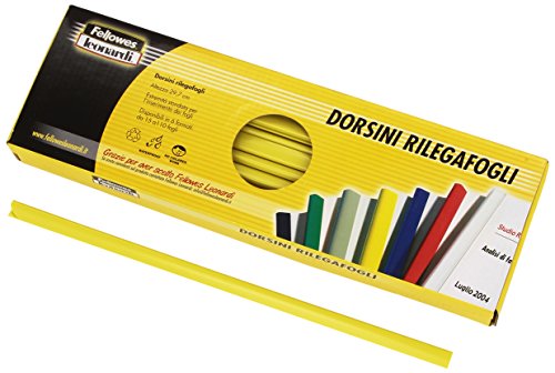 Fellowes D103GI Dorsini Brieftasche, Durchmesser 3 mm, Packung mit 50 Stück, Gelb von Fellowes