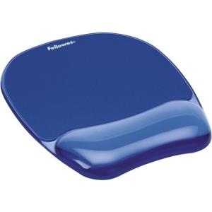 Fellowes Gel Crystals - Mauspad mit Handgelenkpolsterkissen - Blau von Fellowes