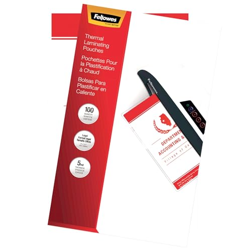 Fellowes Hot Laminierfolien 5 mil 100 Pack farblos von Fellowes