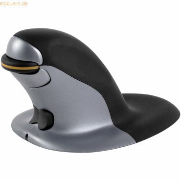 Fellowes Maus Penguin kabellos Größe S beidhändig vertikal schwarz/sil von Fellowes