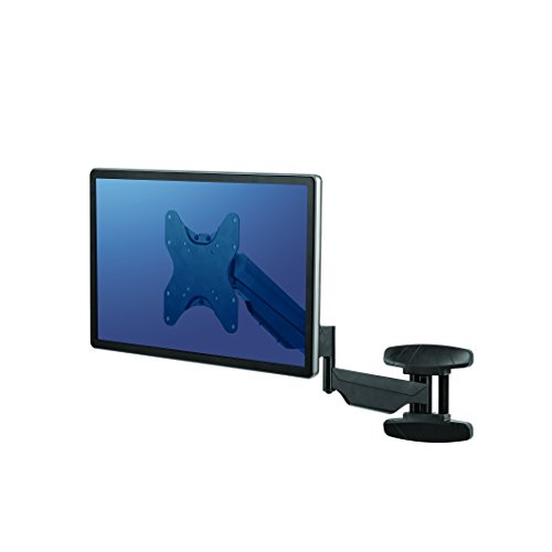 Fellowes Monitor Wandhalterung, mit Gasfeder, für Bildschirme von 50,8 bis 106,7 cm (20-42 Zoll) und max. 30 kg, schwarz von Fellowes