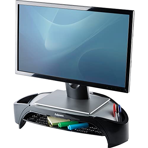 Fellowes Monitorständer Smart Suites Plus, höhenverstellbar, für Monitore bis 21 Zoll, platzsparende dreieckige Form, mit Zubehörfächern Fellowes Monitorständer Smart Suites Plus, höhenverstellbar, für Monitore bis 21 Zoll, platzsparende dreieckige Form, mit Zubehörfächern von Fellowes