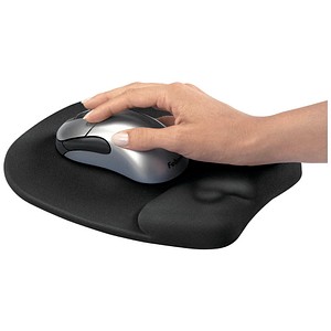 Fellowes Mousepad mit Handgelenkauflage Memory Foam schwarz von Fellowes