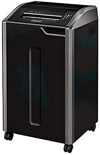 Fellowes Powershred 425Ci 100% Anti-Stau Aktenvernichter, Schneidleistung: 30-32 Blatt (Partikelschnitt) schwarz/Silber von Fellowes