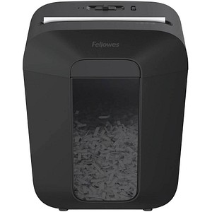 Fellowes Powershred LX45 Aktenvernichter mit Partikelschnitt P-4, 4 x 37 mm, bis 8 Blatt, schwarz von Fellowes