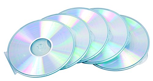 Fellowes Slimeline rund CD-Leerhülle (5 Stück) transparent von Fellowes