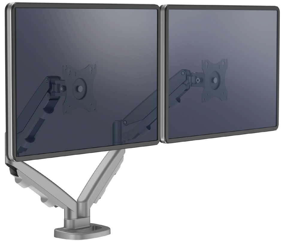 Fellowes TFT-/LCD-Doppel-Monitorarm Eppa, silber von Fellowes