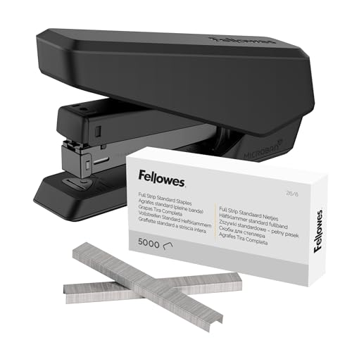 Fellowes Tacker LX850 Easy-Press Hefter mit Microban Technologie Heftgerät für 24/6mm und 26/6mm Hefklammern - schwarz - 1 Stück + Heftklammern 26/6 mm für Full-Strip/Vollstreifen-Heftgeräte Fellowes Tacker LX850 Easy-Press Hefter mit Microban Technologie Heftgerät für 24/6mm und 26/6mm Hefklammern - schwarz - 1 Stück + Heftklammern 26/6 mm für Full-Strip/Vollstreifen-Heftgeräte von Fellowes