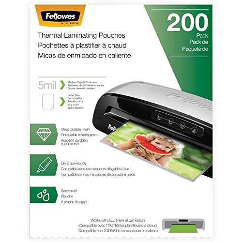 Fellowes Thermo-Laminiertaschen, 5 mm, 200 Stück von Fellowes