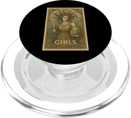 Girls Medusa Feminist Greek Mythology Art PopSockets PopGrip für MagSafe Girls Medusa Feminist Greek Mythology Art PopSockets PopGrip für MagSafe von Feminism Greek Goddess Medusa Gorgon Gorgo