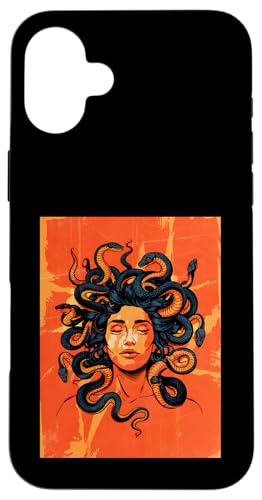 Greek Mythology Medusa Orange Feminist Graphic Hülle für iPhone 16 Plus Greek Mythology Medusa Orange Feminist Graphic Hülle für iPhone 16 Plus von Feminism Greek Goddess Medusa Gorgon Gorgo
