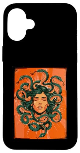 Greek Mythology Medusa Orange Feminist Graphic Hülle für iPhone 16 Plus Greek Mythology Medusa Orange Feminist Graphic Hülle für iPhone 16 Plus von Feminism Greek Goddess Medusa Gorgon Gorgo