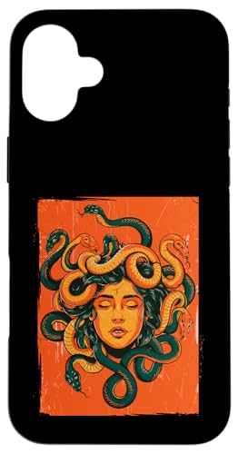 Greek Mythology Medusa Orange Feminist Graphic Hülle für iPhone 16 Plus Greek Mythology Medusa Orange Feminist Graphic Hülle für iPhone 16 Plus von Feminism Greek Goddess Medusa Gorgon Gorgo