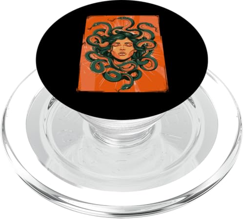 Greek Mythology Medusa Orange Feminist Graphic PopSockets PopGrip für MagSafe Greek Mythology Medusa Orange Feminist Graphic PopSockets PopGrip für MagSafe von Feminism Greek Goddess Medusa Gorgon Gorgo