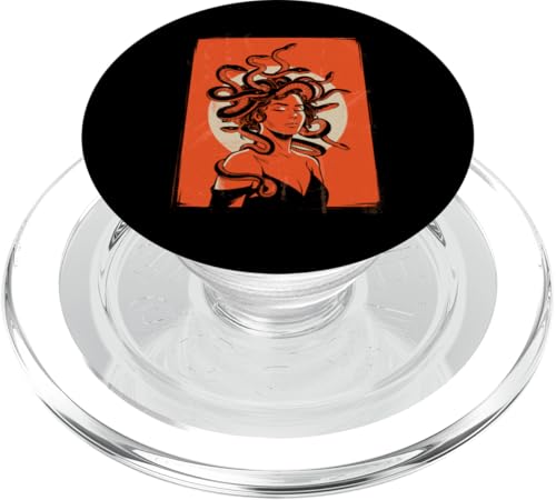 Greek Mythology Medusa Orange Feminist Graphic PopSockets PopGrip für MagSafe Greek Mythology Medusa Orange Feminist Graphic PopSockets PopGrip für MagSafe von Feminism Greek Goddess Medusa Gorgon Gorgo