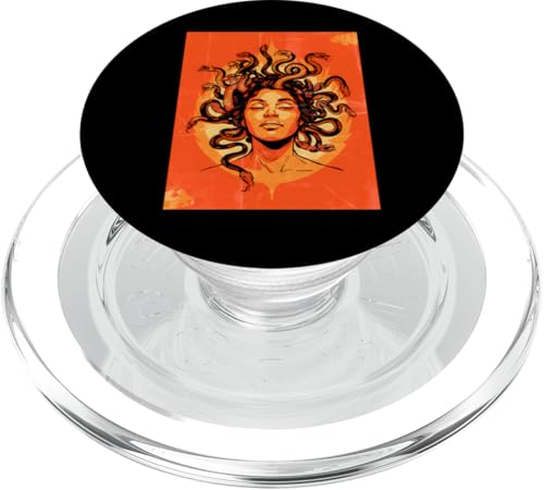 Greek Mythology Medusa Orange Feminist Graphic PopSockets PopGrip für MagSafe Greek Mythology Medusa Orange Feminist Graphic PopSockets PopGrip für MagSafe von Feminism Greek Goddess Medusa Gorgon Gorgo