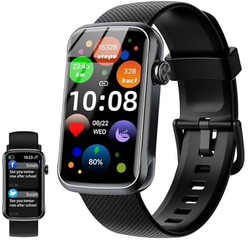 Smartwatch, 1,44 Zoll HD Smartwatch für Damen Herren mit 24 Sportmodi, IP68 Wasserdicht Fitness Tracker mit 24/7 Herzfrequenz/Schlaf/SpO2-Monitor, Schritt-Tracker, Schrittzähler, Aktivitätstracker für Smartwatch, 1,44 Zoll HD Smartwatch für Damen Herren mit 24 Sportmodi, IP68 Wasserdicht Fitness Tracker mit 24/7 Herzfrequenz/Schlaf/SpO2-Monitor, Schritt-Tracker, Schrittzähler, Aktivitätstracker für von Fempoin